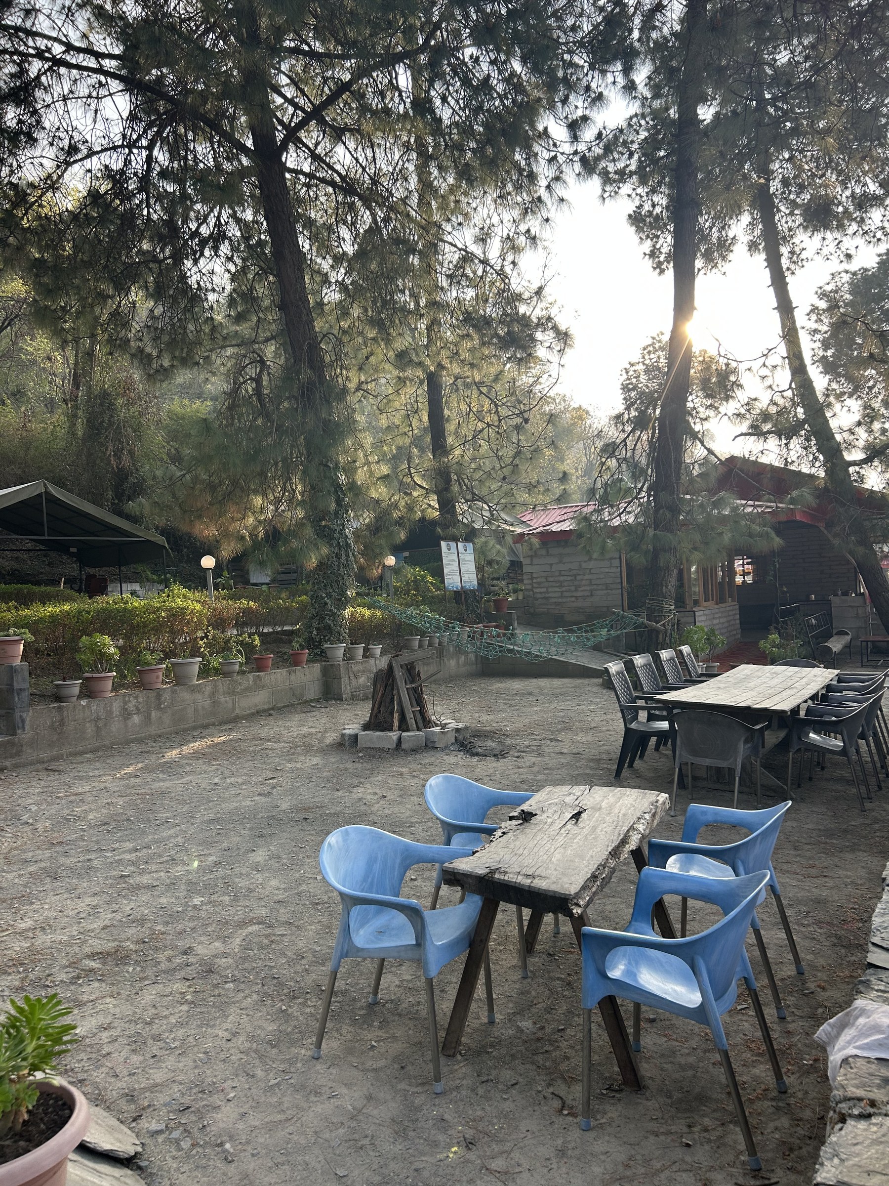 Bonfire evening at The Glide Inn resort